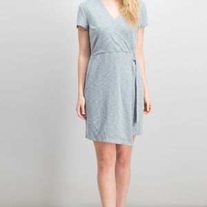 BAR III Short-Sleeve Faux-Wrap Dress Size XL